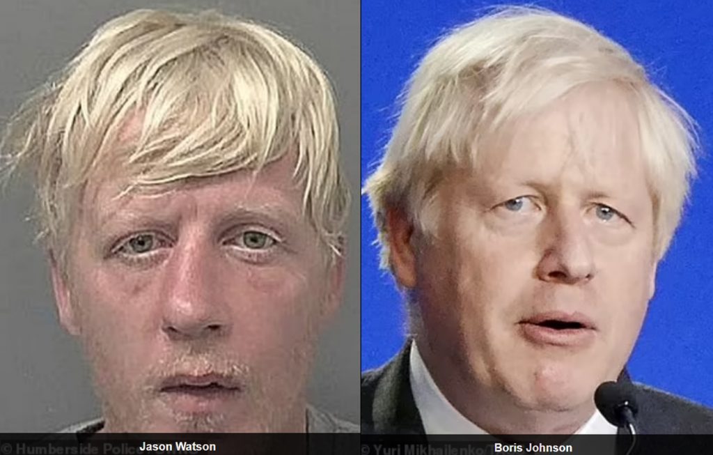 Sosia lui Boris Johnson, tâlhar la drumul mare în Hull. Cât de bine seamănă cei doi